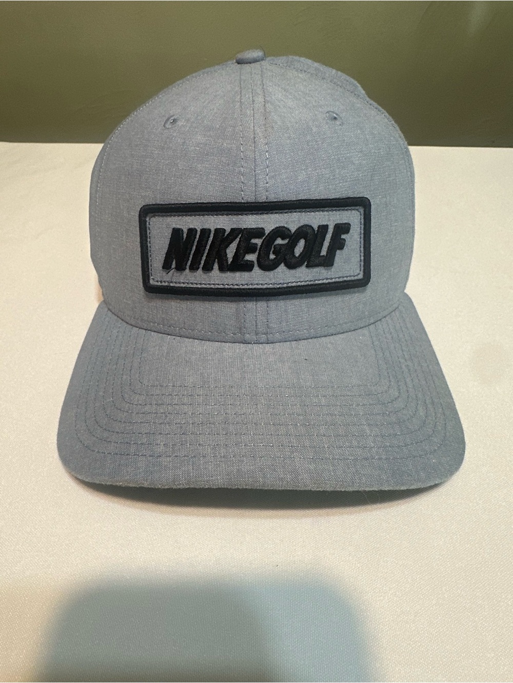 Nike Gray and Black Patch Golf Cap